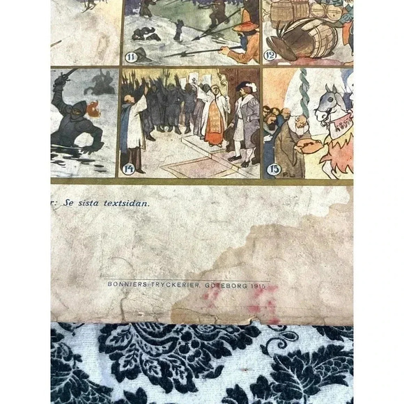 RARE Swedish Art Large Handmade Book 1915 Antique Artwork Reprints Cover - Picture 11 of 11